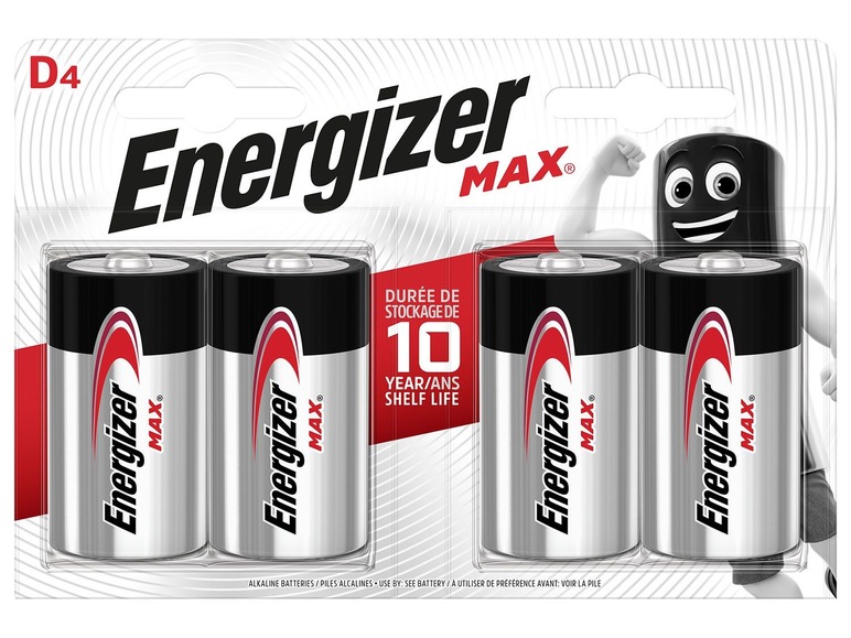 Gehe zu Vollbildansicht: Energizer Max Mono D Batterie 4 Stück - Bild 1