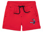 Rote Shorts mit 'Ride On Service Club' Print.