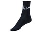 Schwarze Socke mit 'love' und Herz