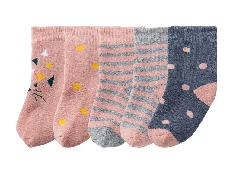 Gehe zu Vollbildansicht: LUPILU® 5 Paar Kleinkinder Mädchen Vollplüschsocken - Bild 2