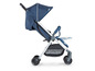 Ein blauer Hauck Kinderwagen mit Verdeck.