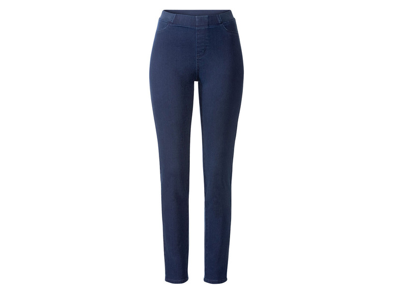 Dunkelblaue Skinny Jeans für Damen.