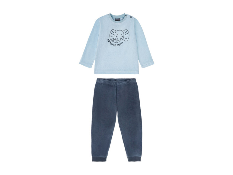 Gehe zu Vollbildansicht: lupilu® Kleinkinder Jungen Pyjama Nicki, aus weicher Nicki-Qualität - Bild 18
