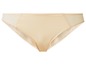 Beige Bikini-Slip mit Mesh-Einsätzen.