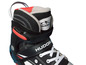 Schwarze Inline-Skates mit roten Akzenten und der Marke Hudora.