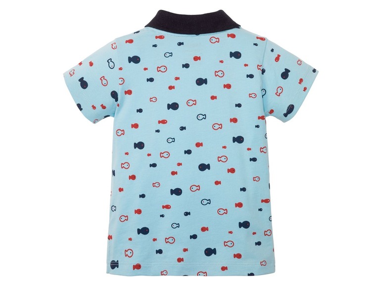 Gehe zu Vollbildansicht: LUPILU® Baby Poloshirt Jungen, mit Seitenschlitzen, verlängerte Rückseite, reine Baumwolle - Bild 4