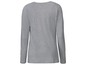 Grauer Langarmshirt mit Rundhalsausschnitt.