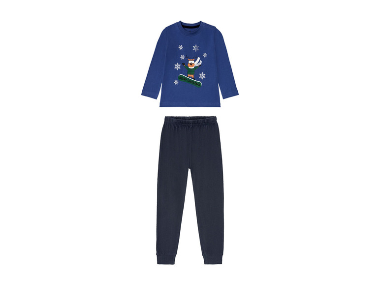 Gehe zu Vollbildansicht: LUPILU® Kleinkinder Jungen Pyjama lang, aus reiner Baumwolle - Bild 2