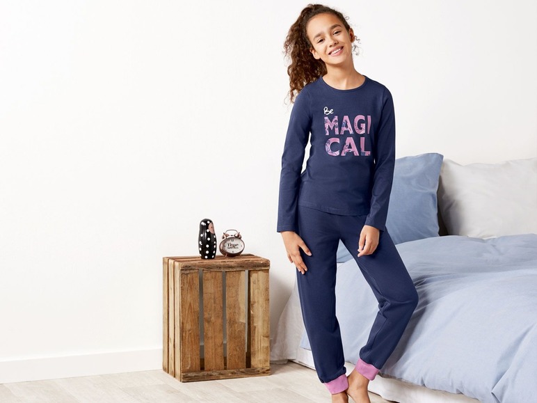 Gehe zu Vollbildansicht: PEPPERTS® Mädchen Schlafanzug, in Single-Jersey-Qualität, enthält Baumwolle - Bild 17