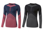 Zwei lange Thermo-Unterhemden für Damen in Rosa und Grau.