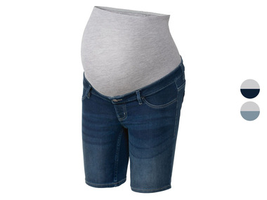 esmara® Damen Umstands-Jeansshort mit elastischem Bauchband