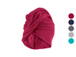 Ein rosa Mikrofaser-Haarturban zum Trocknen von nassem Haar.