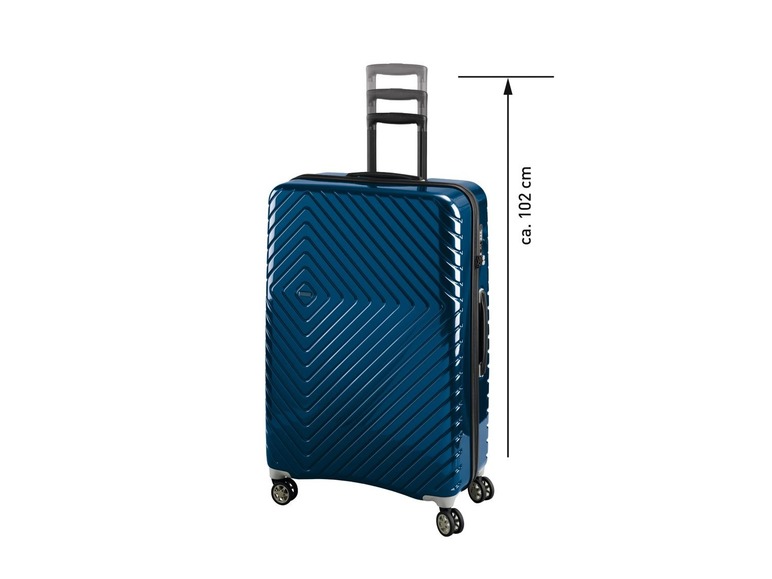 Gehe zu Vollbildansicht: TOPMOVE® Koffer, 90 l, aus Polycarbonat, 4 Komfort-Zwillingsrollen (360°), sehr leicht - Bild 4
