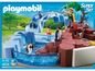 Playmobil Super Set mit Pinguinen, einem Zoo-Mitarbeiter und einem Wasserfall.