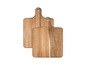 Zwei Holz-Schneidebretter mit Griffen
