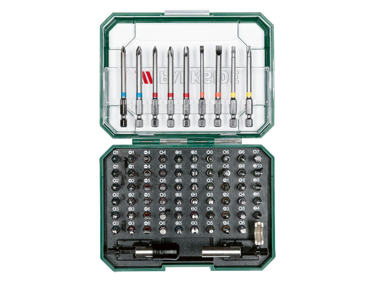 Ein Set mit Schraubendreherbits und einem magnetischen Bithalter von Wera.