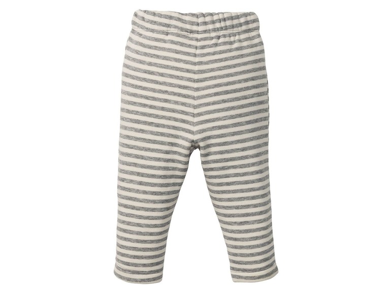 Gestreifte Babyhose in Grau und Weiß