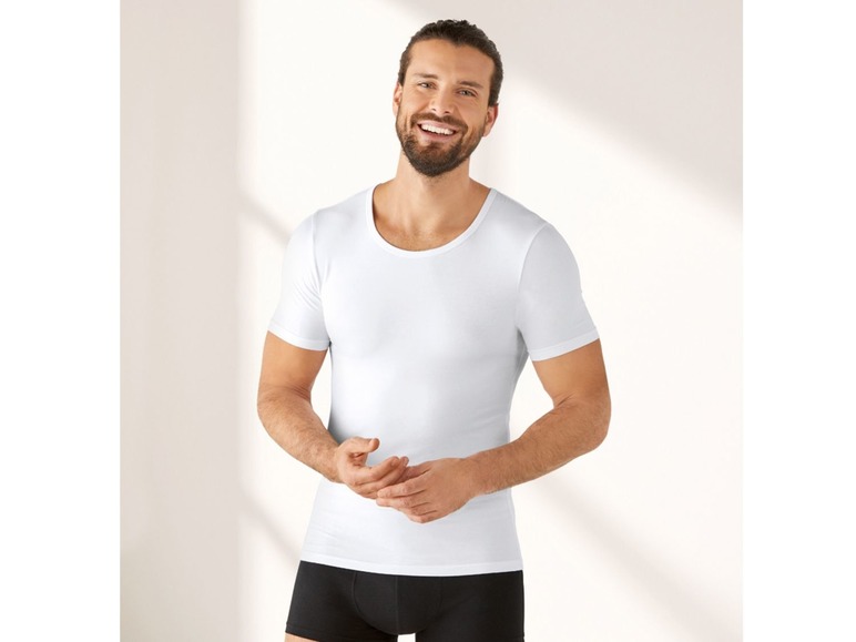 Gehe zu Vollbildansicht: LIVERGY® Unterhemd Herren, mit Baumwolle und Elasthan - Bild 8