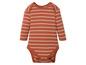 Ein gestreiftes Baby-Body.
