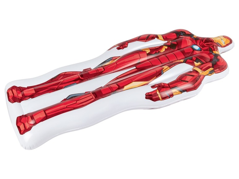 Ein aufblasbares Pool-Liegestuhl mit Iron Man