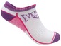 Weiße Everlast Socken mit lila und rosa Akzenten.