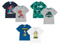 T-Shirts mit Spiderman, Jurassic World und Feuerwehrmann Sam.