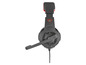 Schwarzes Gaming-Headset der Marke GXT mit roten Akzenten.