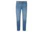 Blaue Skinny Jeans.