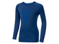 Blaues Langarmshirt aus Thermo-Material.