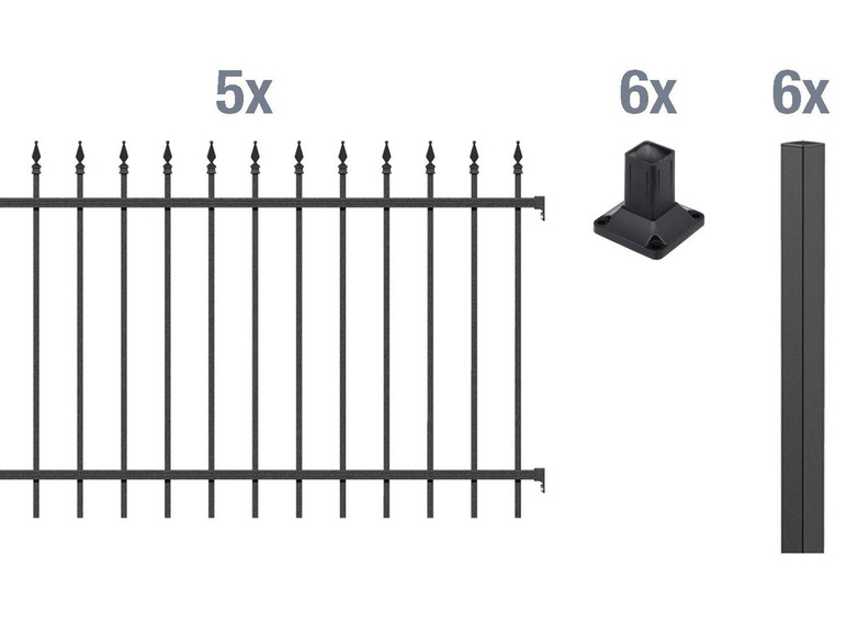 Gehe zu Vollbildansicht: ALBERTS Zaun-Grundset Chaussee, zum Aufschrauben - Bild 8