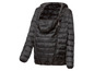 Schwarze Steppjacke mit integrierter Babytrage.