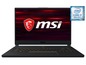 Ein schwarzer MSI-Laptop mit Intel Core i7 Prozessor.