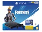 PlayStation 4 Konsole mit Fortnite Spiel und PlayStation Plus Abonnement.