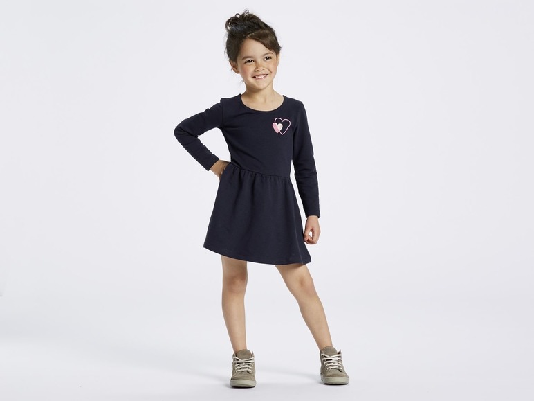 Gehe zu Vollbildansicht: LUPILU® Kleider Mädchen, French-Terry-Qualität, mit Bio-Baumwolle, 2 Stück - Bild 9