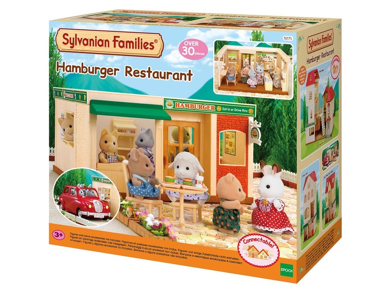 Sylvanian Families Hamburger Restaurant mit Figuren und Zubehör