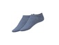 Zwei Paar blaue Socken ohne Ferse.