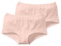 Zwei Paar rosafarbene Damen-Slips.