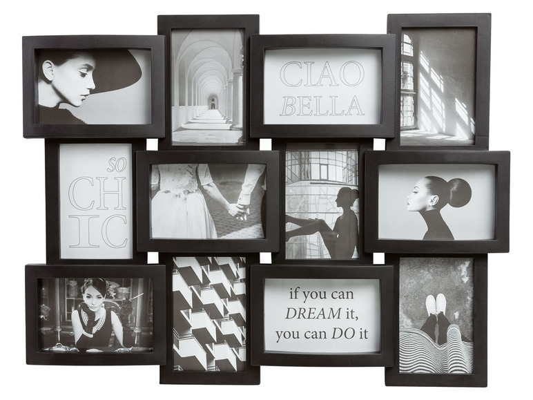 Gehe zu Vollbildansicht: MELINERA® Bilderrahmen-Collage, für 12 Bilder im Format 10 x 15 cm, mit Schnellverschlüssen - Bild 4