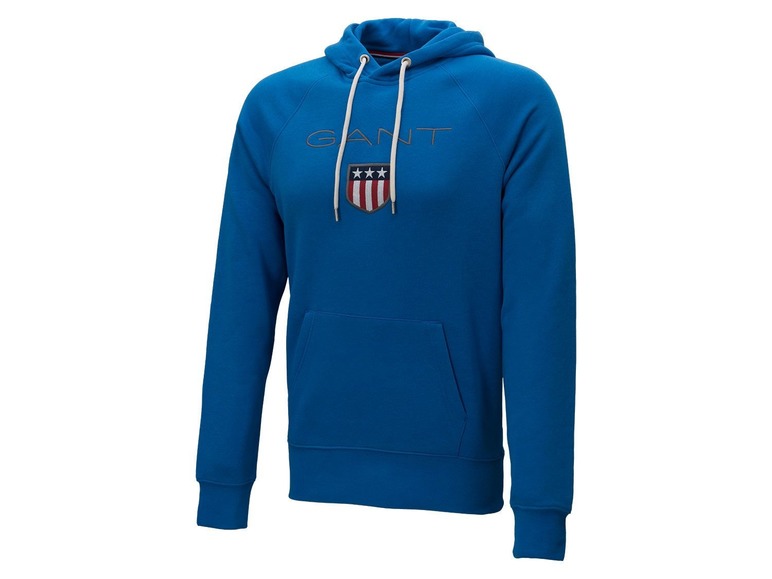 Ein blauer Kapuzenpullover von Gant.