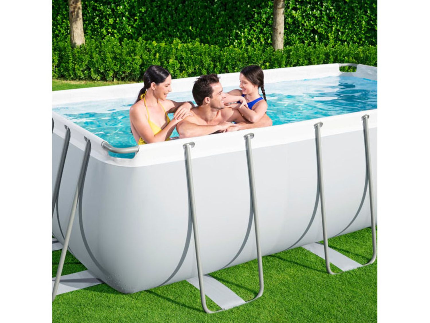 Bestway Power Steel™ Frame Pool KomplettSet, eckig