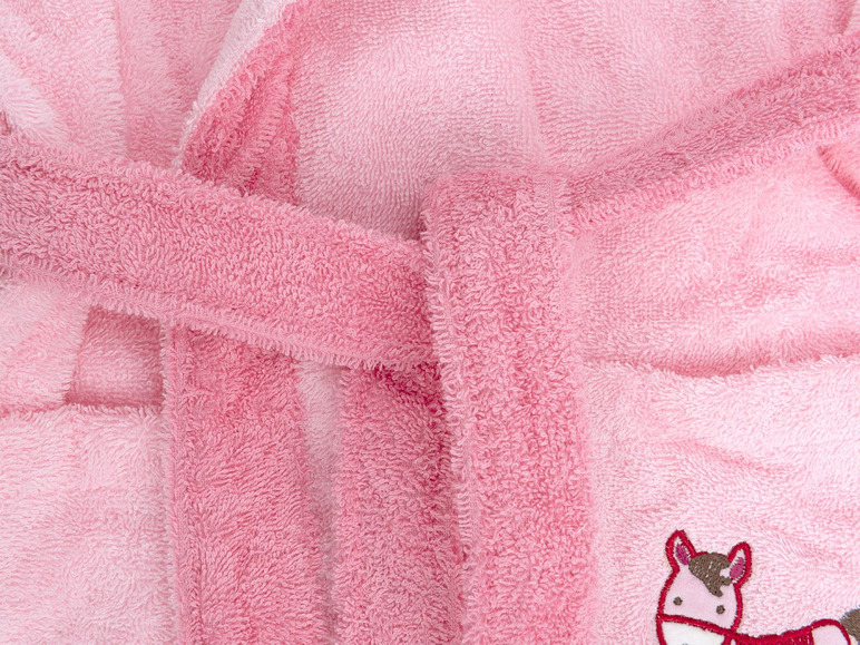 Gehe zu Vollbildansicht: Egeria Bademantel Baby «Pony rosa», reine Baumwolle, verschiedene Größen, Stickerei - Bild 4