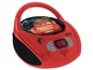 Ein roter CD-Player mit Lightning McQueen aus Cars.