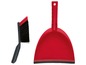 Roter Vileda Besen und Schaufel Set.