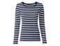 Ein gestreiftes Langarmshirt.