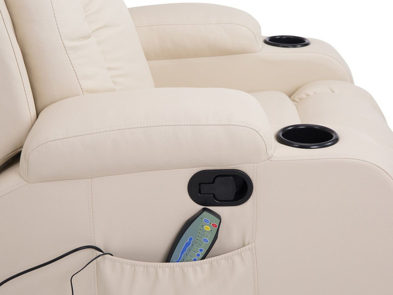- TV mit und Wärmefunktion Massage Sessel HOMCOM creme
