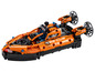 LEGO Technic Hovercraft mit rotierenden Propellern und 'Gefahr'-Aufklebern.