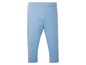 Blaue Leggings für Babys mit Fisch-Motiv.