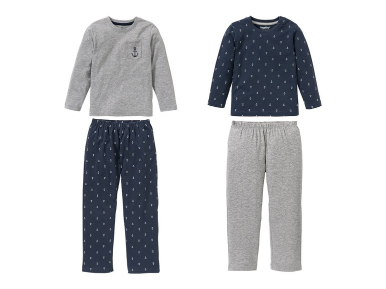 Gehe zu Vollbildansicht: LUPILU® Jungen Schlafanzug, 2 Stück, enthält Bio-Baumwolle - Bild 2