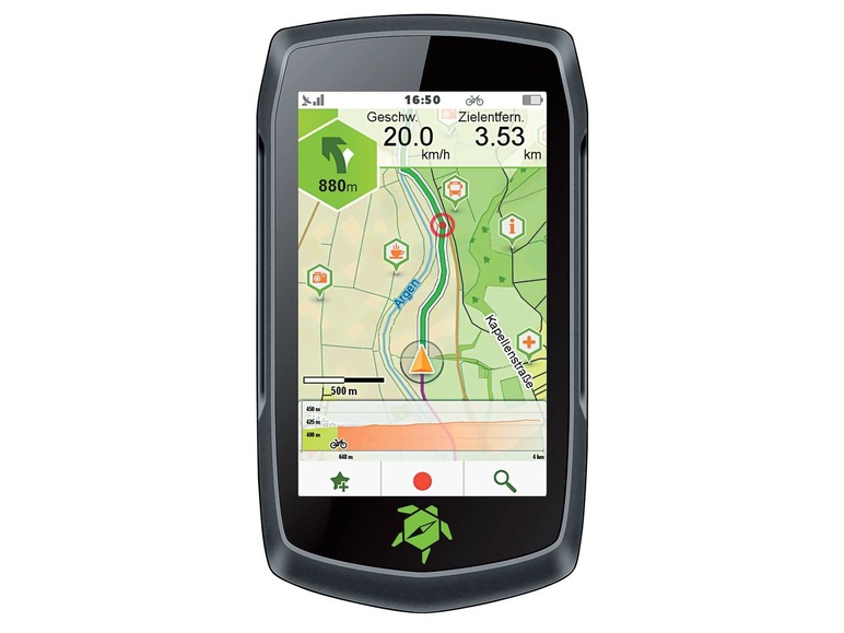 Gehe zu Vollbildansicht: TEASI Outdoor Navigationsgerät, 3,5 Zoll, Touchscreen, OSM-Karten - Bild 1