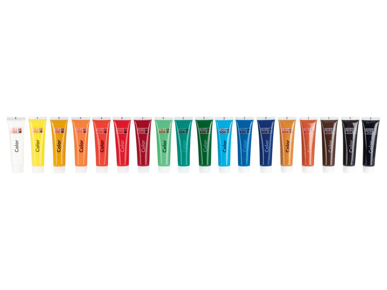 Gehe zu Vollbildansicht: Marabu CREABOX Acrylfarbe, 18 x 36 ml, samtmatt, wetterfest, lichtecht, auf Wasserbasis - Bild 1